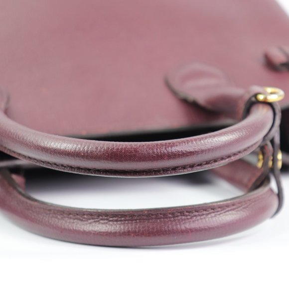 BURBERRY Grainy Calfskin House Check Medium Banner Tote Mahogany Red - Picture 12 of 16